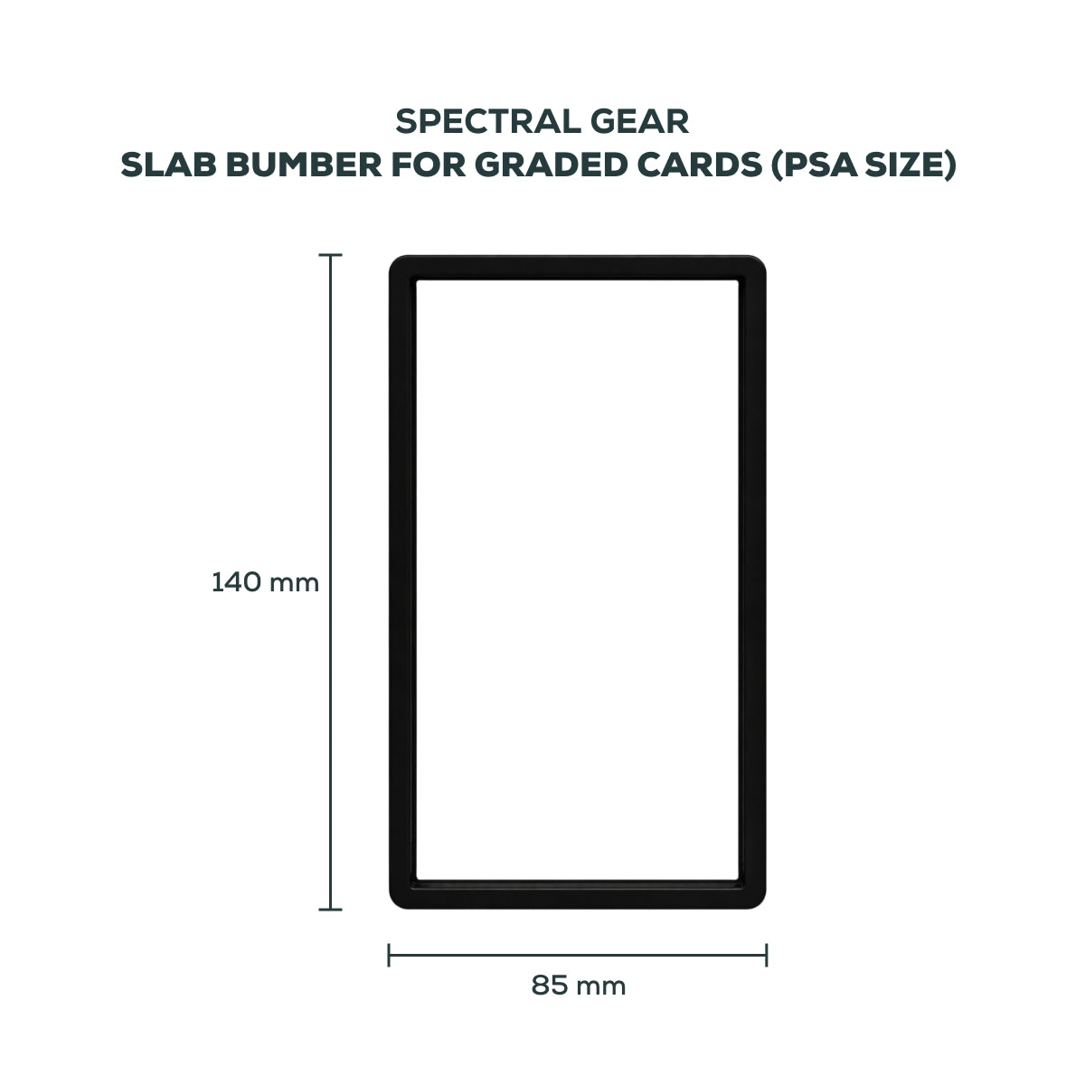 SPECTRAL GEAR - Slab Bumper - Schwarz - für Regular PSA Slabs - 1 Stück - PSA Size Hülle - specs