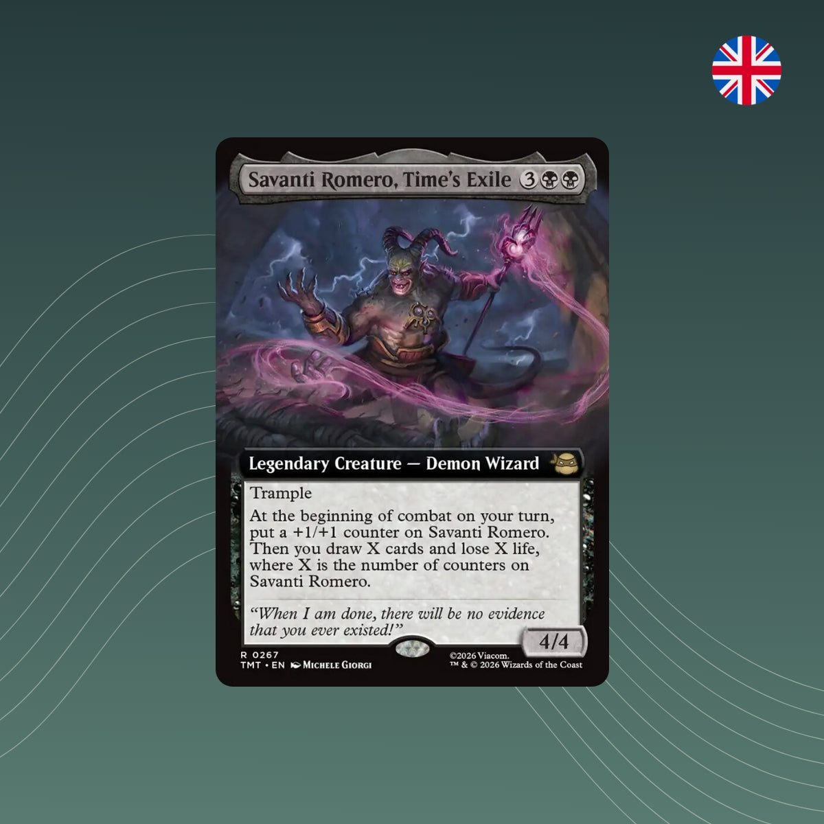 MTG - Savanti Romero, Time's Exile - #0267 - Teenage Mutant Ninja Turtles: Extras - Extended Art - Englisch