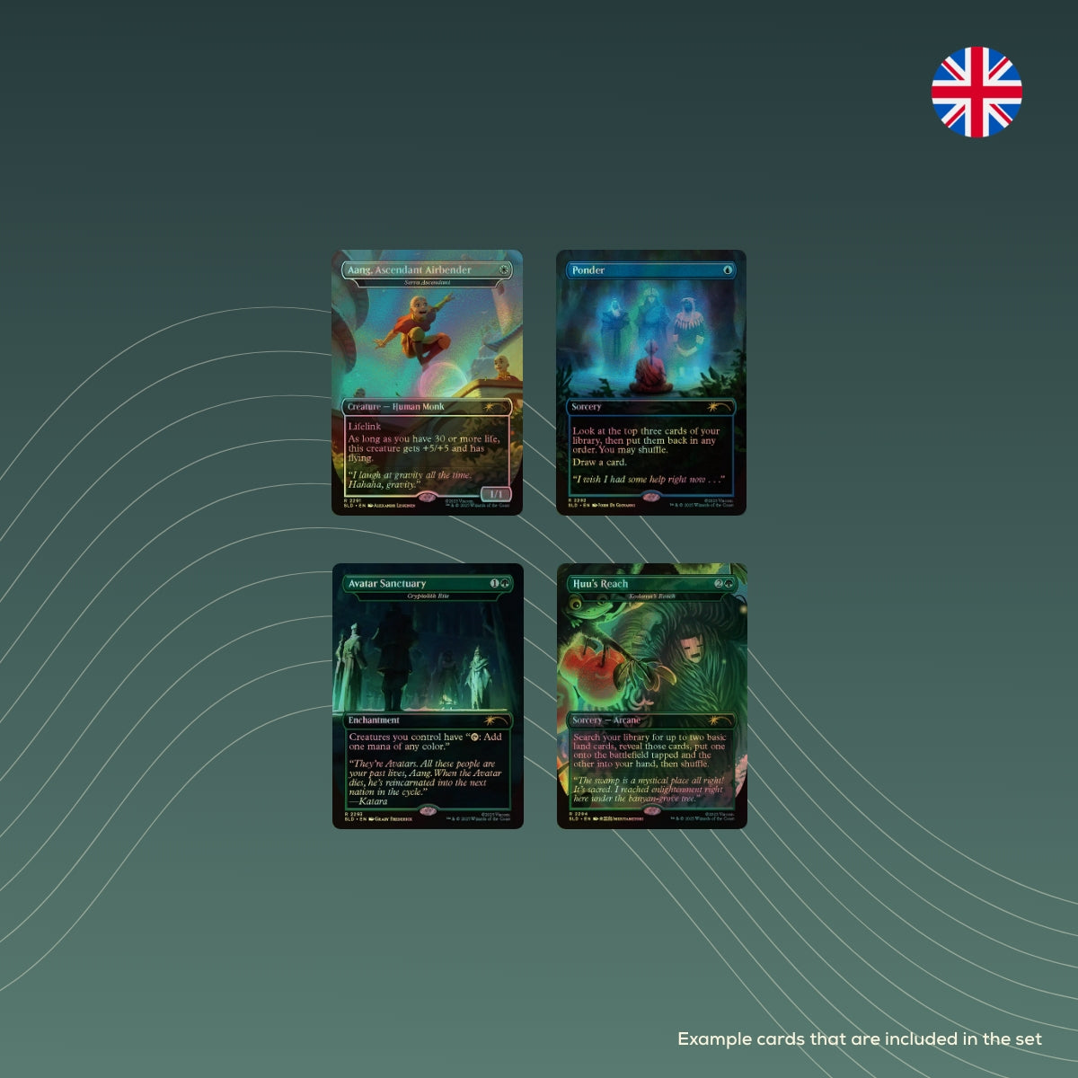 Magic: The Gathering Secret Lair Drop Series: Secret Lair x Avatar The Last Airbender: A Lot to Learn - Rainbow Foil Edition-examplecards