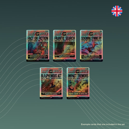 Secret Lair Drop Series Secret Lair x Marvel’s Spider-man Daily Bugle Breaking News_FOIL_mtg_EN_example_cards