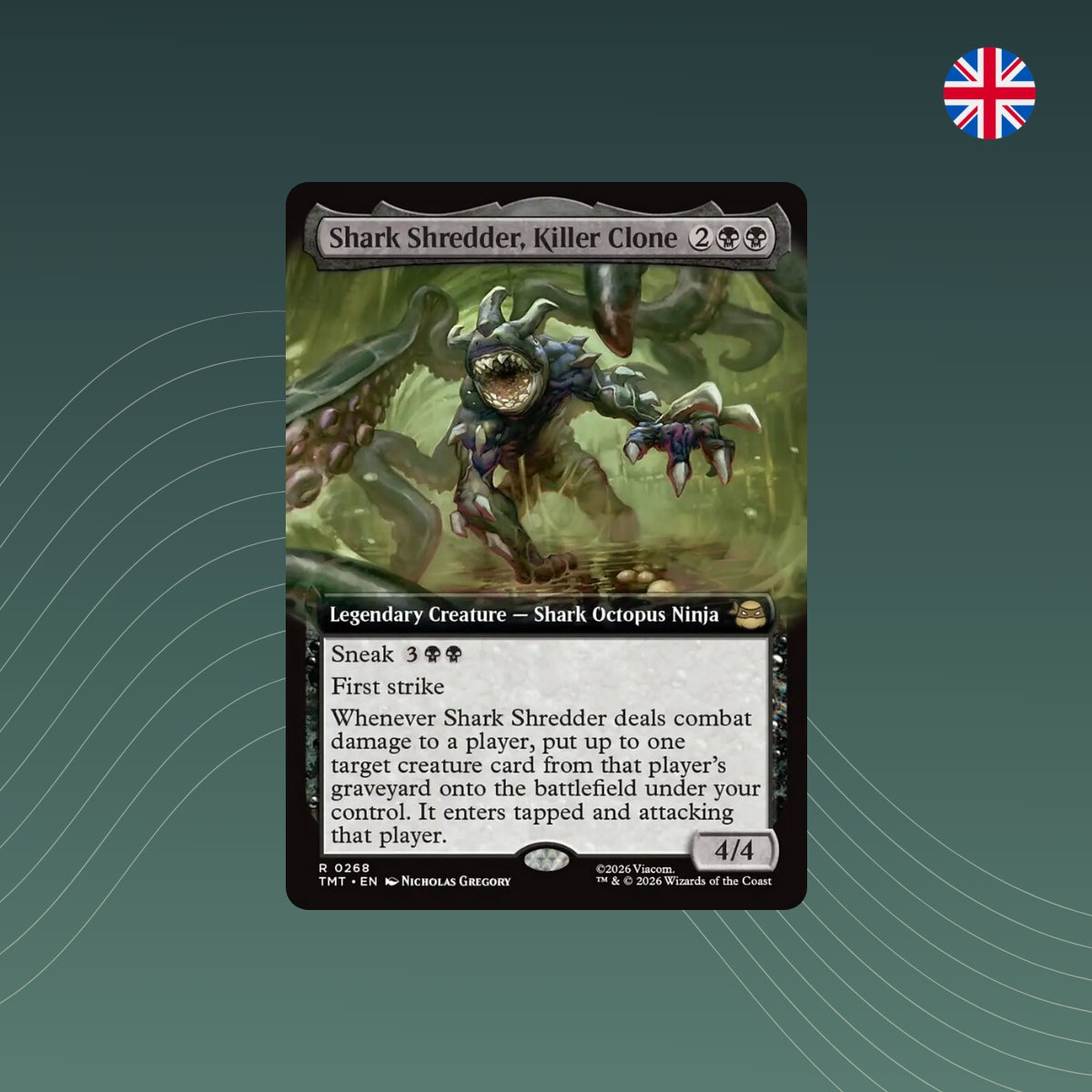 MTG - Shark Shredder, Killer Clone - #0268 - Teenage Mutant Ninja Turtles: Extras - Extended Art - Englisch