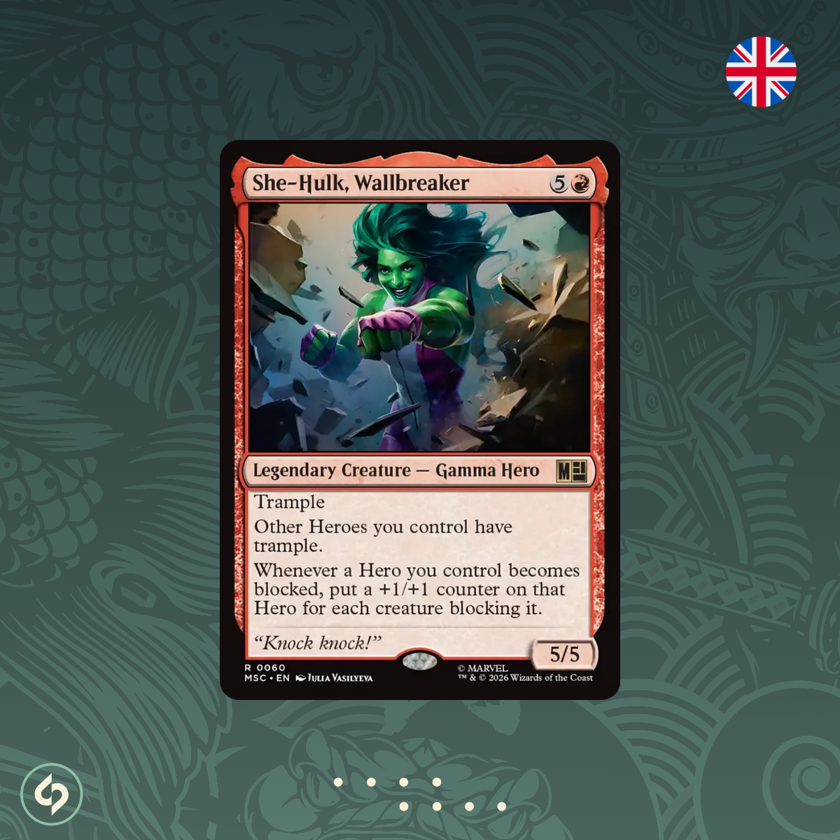 She-Hulk, Wallbreaker - #0060 - MTG - Commander: Marvel Super Heroes - Englisch