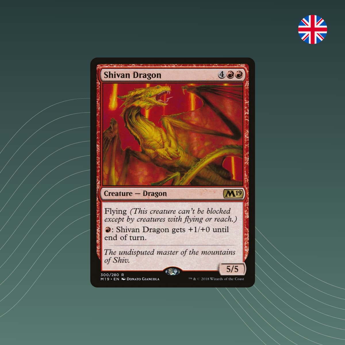 Shivan Dragon MTG M19 near mint Englisch neu Sammelkarte Trading Card