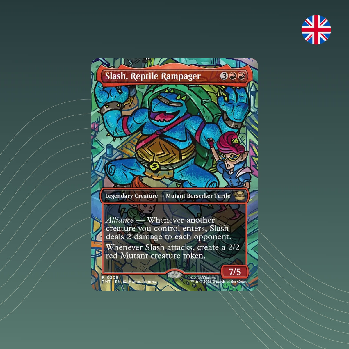 MTG - Slash, Reptile Rampager - #0208 - Teenage Mutant Ninja Turtles - Showcase - Englisch