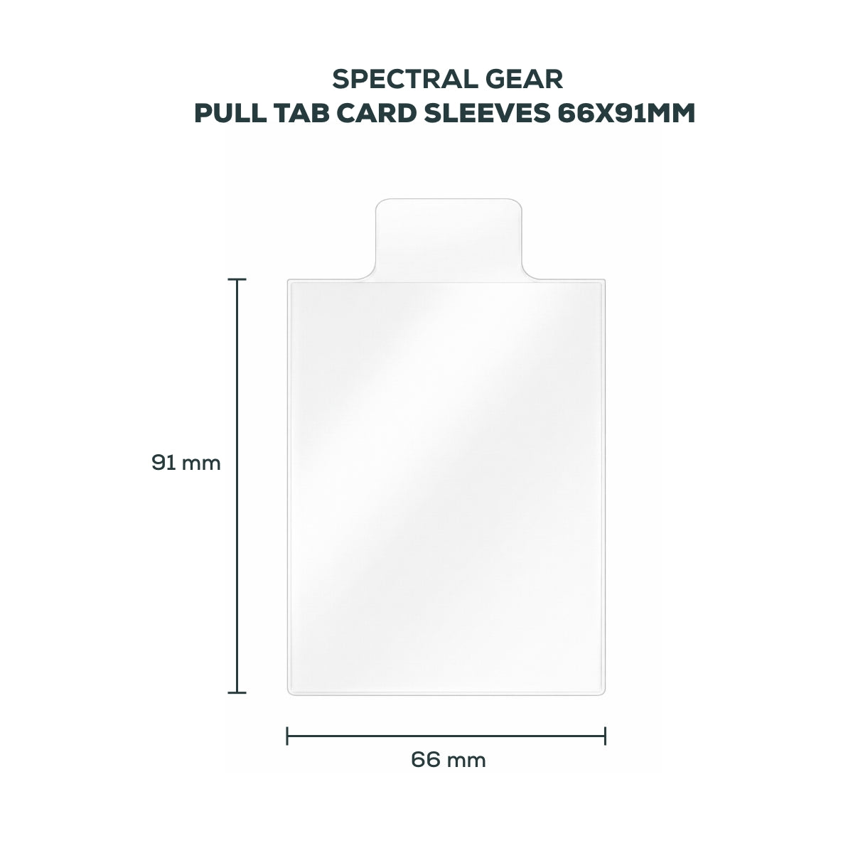 Spectral Gear Pull Tab Card Sleeves 66x91mm - specs