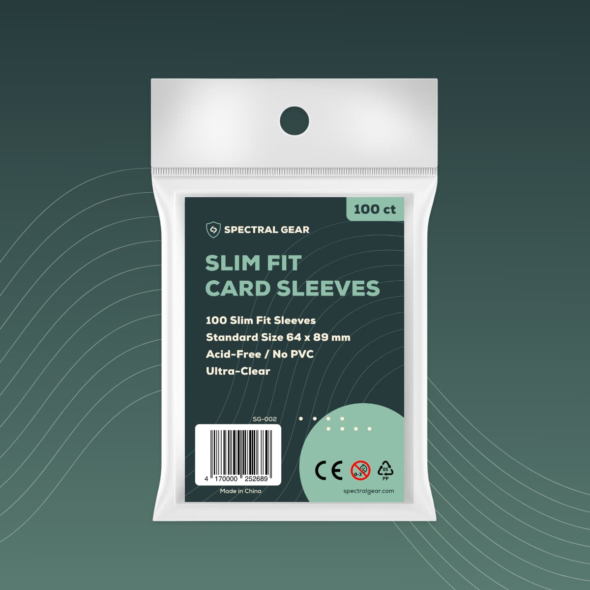 SPECTRAL GEAR Slim Fit Inner Card Sleeves 64x89mm - Pokémon, MTG, One Piece Sleeves - 100 Stück