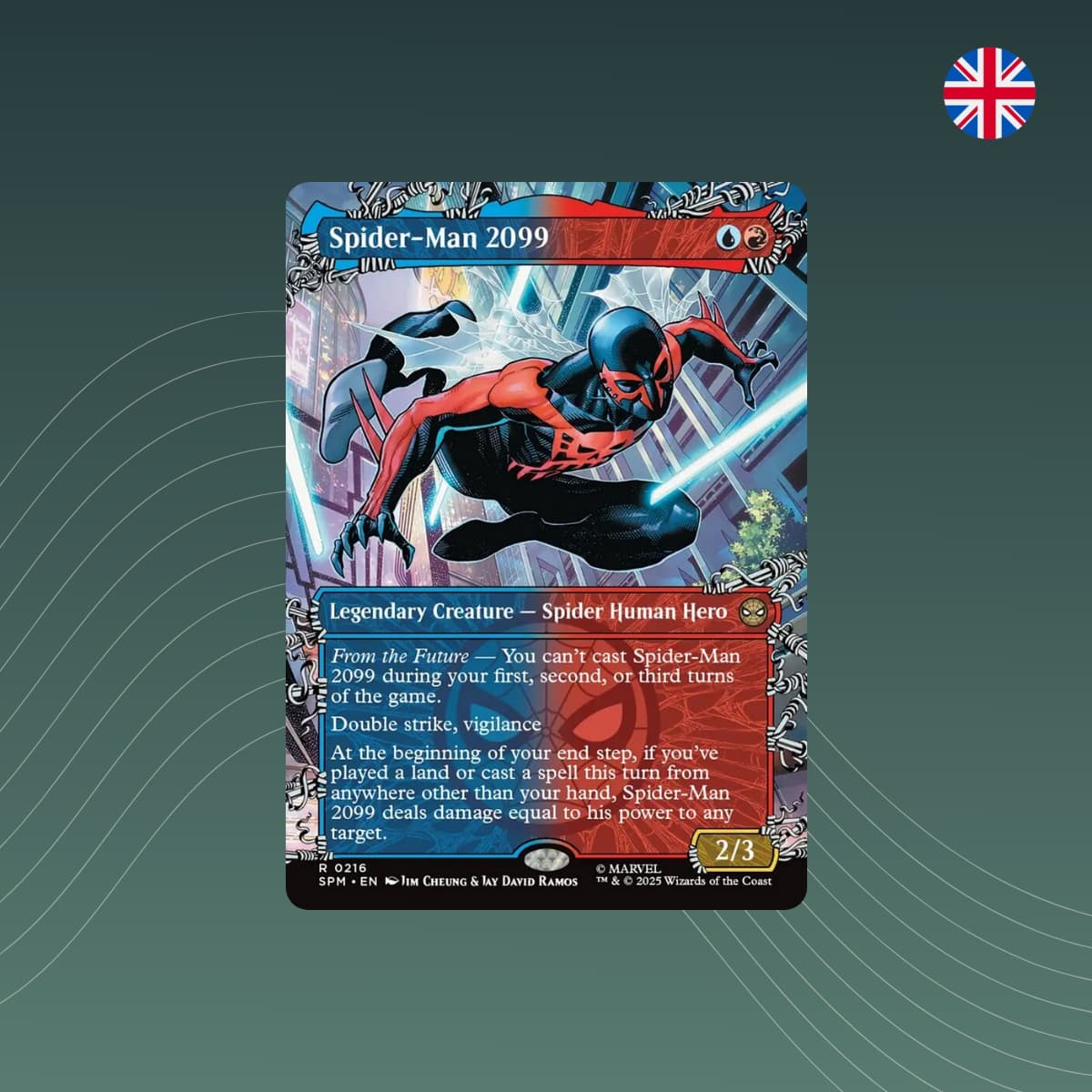 Spider-Man 2099 V.2 MTG Marvels Spider-Man Showcase Englisch neu Sammelkarte Trading Card