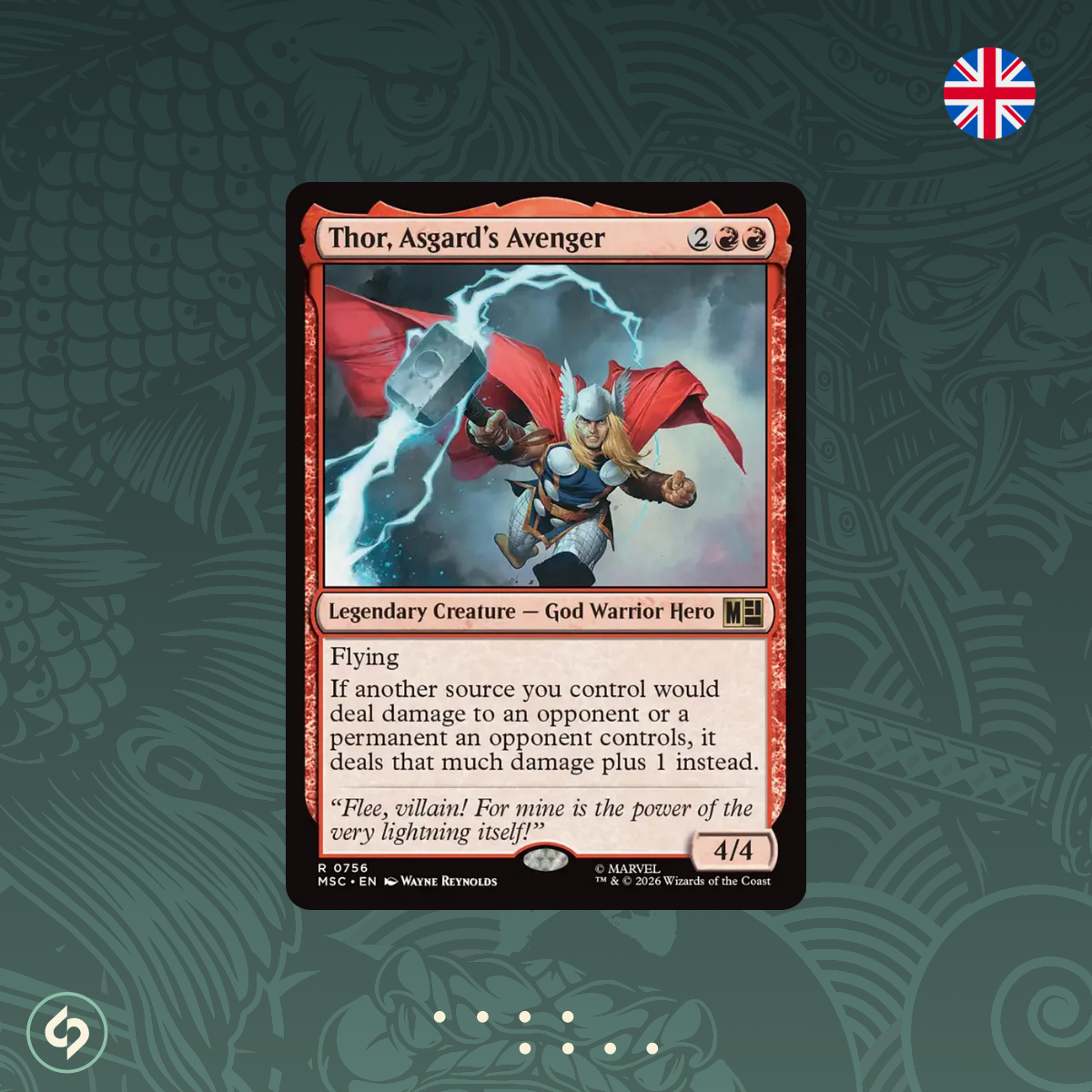 Thor, Asgard's Avenger - #0756 - MTG - Commander: Marvel Super Heroes - Englisch