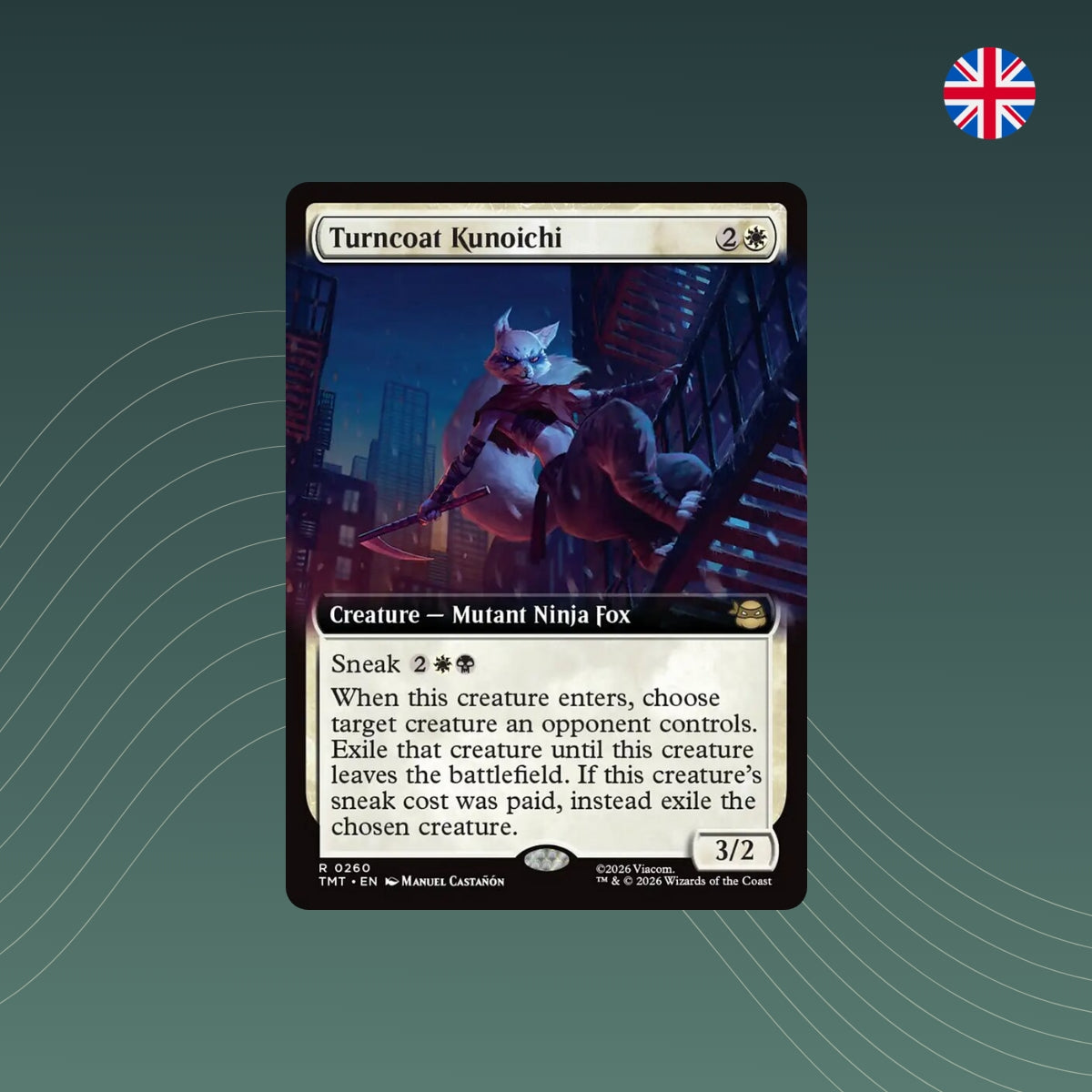 MTG - Turncoat Kunoichi - #0260 - Teenage Mutant Ninja Turtles: Extras - Extended Art - Englisch