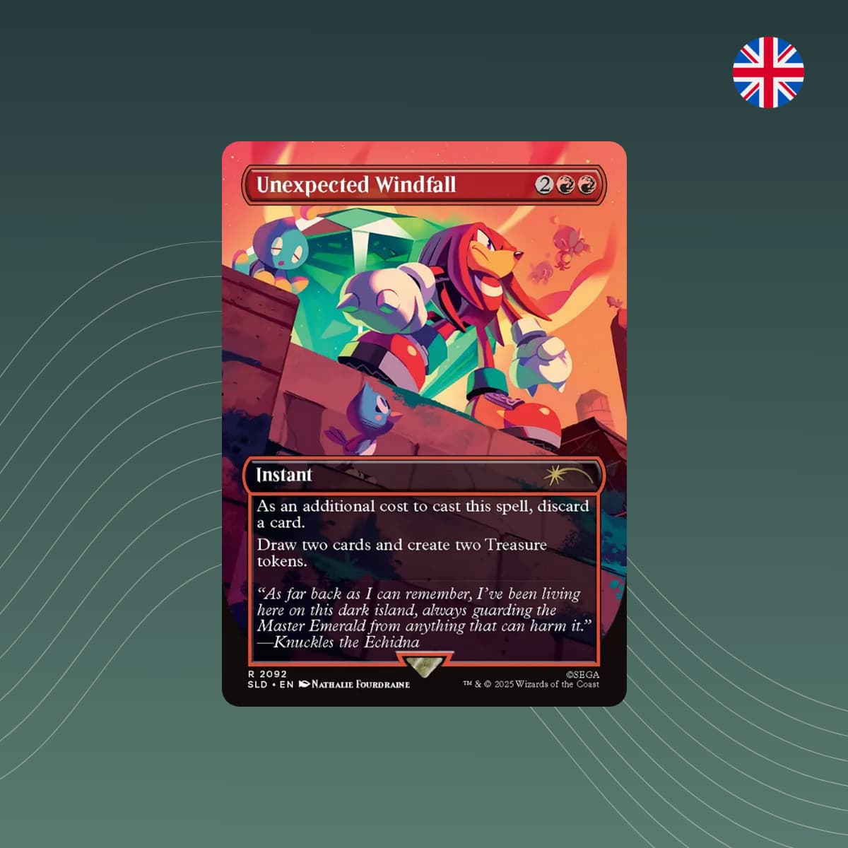 MTG - Unexpected Windfall - Secret Lair x Sonic - English