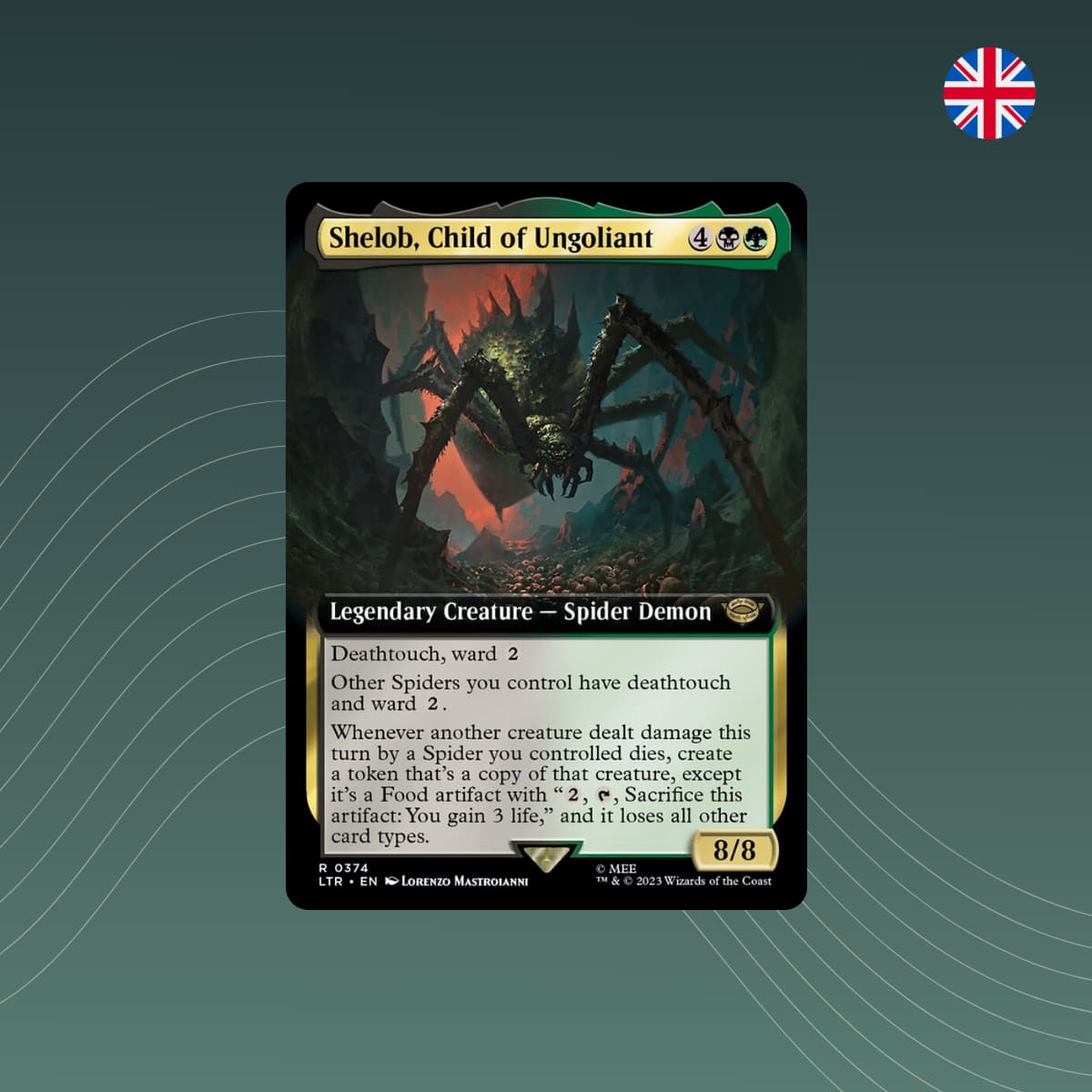 MTG - Shelob, Child of Ungoliant - Lord of the Rings - Extended Art - Englisch - spectraltrading