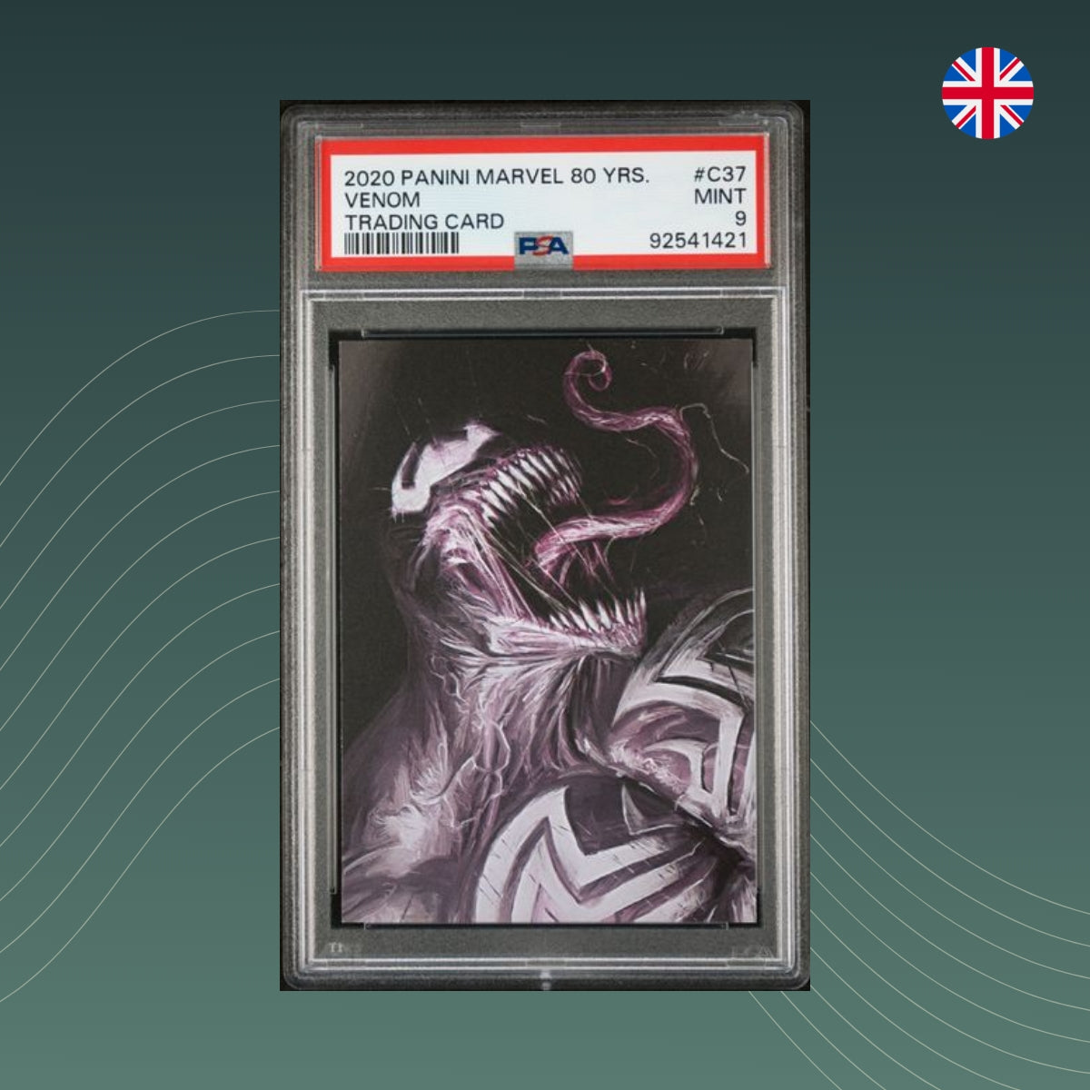 Venom #C37 - Panini Marvel 80 Years Trading Cards - PSA 9 MINT - Englisch front