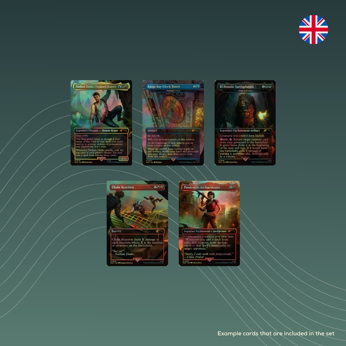 spectraltrading_Secret Lair x Playstation Uncharted-Foil_mtg_secretlair_sealed_EN_example_cards